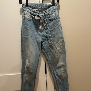 helmut lang shayne oliver belt jeans